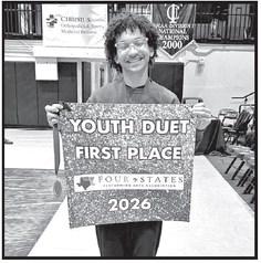 Nicholai Crabtree placed 3rd in youth solos and 1st in youth duet with Kaitlenn Washington (not pictured)