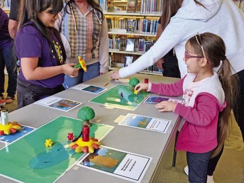Even rainy weather couldn’t dampen the excitement for the upcoming eclipse. The Mount Pleasant Public Library hosted a Pre-Eclipse Party ahead of the eclipse weekend. TRIBUNE PHOTO / NICOLE KIMBALL