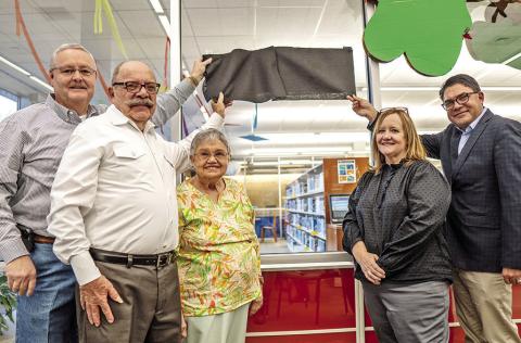 From left: Mount Pleasant Mayor Pro Tem Tim Dale with Mr. Bill Rose, Mrs. Paula Fern Rose and their daughter-in-law, Tracie Roy Rose, and son, Dr. Kevin Rose. Not pictured is granddaughter, Caroline Rose, who is attending college.