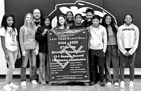 MPJH 8th grade girls basketball undefeated District Champions