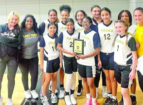 The 7th grade Lady Tigers A team
