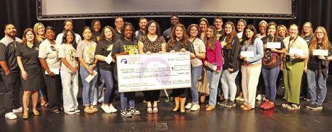 MPISD new teachers with American National Bank Vice President, Luci Rivas, and members of the MPISD Education Foundation. COURTESY PHOTO