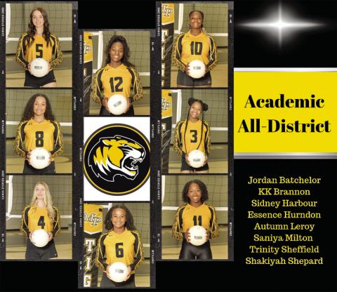 Alt Text for ImageLady Tigers have nine players honored on all-district team