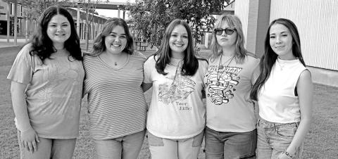 2024-2025 MPHS Choir officers (L to R) Alivia Newman, Maleah Duenez, Kristina Tidwell, Emi Hobbs, Madison Zepeda COURTESY PHOTO