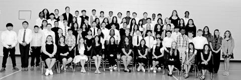 The new members of the Wallace Middle School National Elementary Honor Society. COURTESY PHOTO