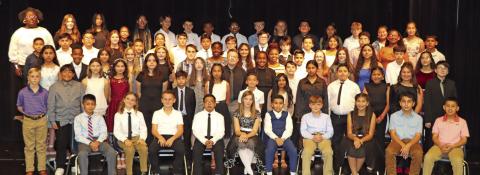The new members of the Wallace Middle School National Elementary Honor Society. COURTESY PHOTOS
