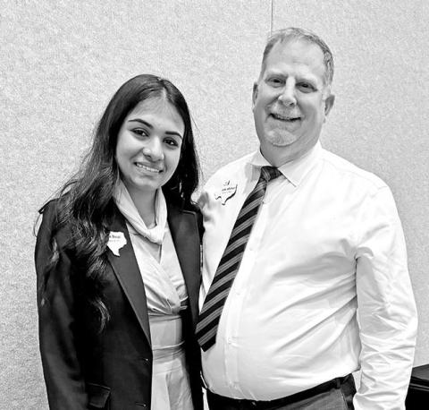FBLA State Vice President, Diya Desai, with MPHS Lead FBLA Advisor, John Whitten COURTESY PHOTOS