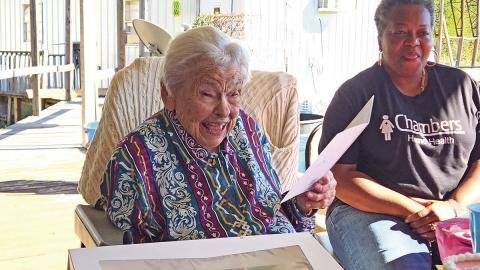Bevie Jane Stewart turned 100 on Oct. 20 TRIBUNE PHOTOS / NICOLE KIMBALL