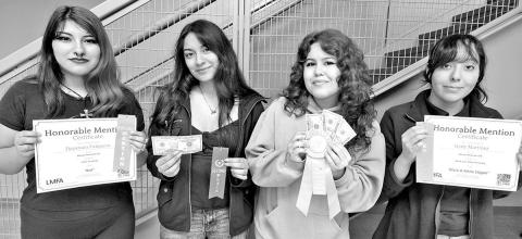 MPHS art students (L to R) Dayanara Pulquero, Ailyen De la Rosa, Cassandra Saavedra, Jaydy Martinez Courtesy Photos