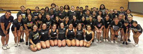 Choreographer Robert Jordan (far left) with the 24-25 MPHS Colorguard COURTESY PHOTOS