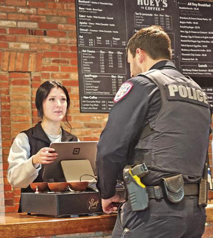 Coffee with a Cop hosted at Huey’s