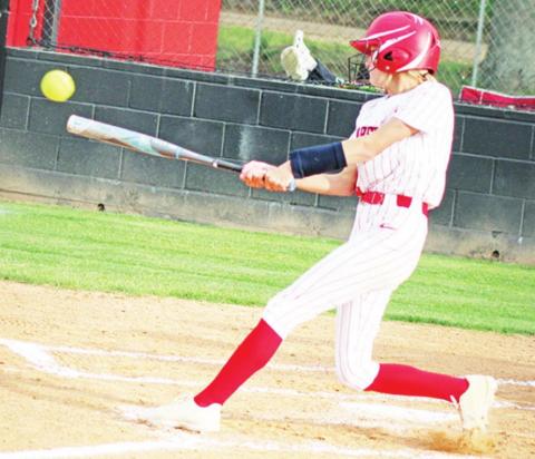 Chapel Hill’s Emi Newman makes contact with a pitch during Tuesday’s game. TRIBUNE PHOTO / QUINTEN BOYD