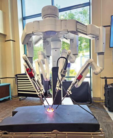 A brand new Da Vinci 5 robot surgery was shown off at TRMC on July 11
