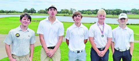 Tiger Golf (L to R) Prestyn Joyner, Alessandro Greco, Braiden Merryman, Jacob Baker, and Brandon Carter COURTESY PHOTOS