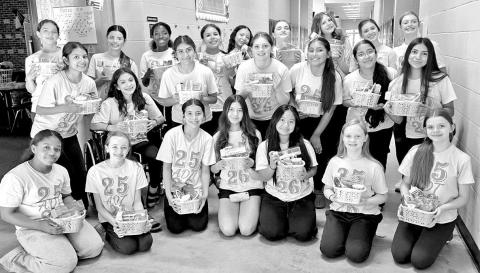 The Mount Pleasant Junior High Advanced Dance Team: First Row (L-R) Jaicee Amador, Lily Henry, Camila Flores, Martiza Equihua, Anna Kham, Belle Erickstad and McKenzie Beltran. Second Row (L-R) Ariana Rivera, Madison Ramirez, Helen Gonzalez, Kaydi Rogers, Kaycee Moran, Kaylee De La Cruz, Ari Martinez. Third Row (L-R) Raleigh Marchan, Elizabeth Banda, Tiana James, Heslie Salazar, Camila Nava, Izzy Parra, Scottlyn Lee, Piper Hearron, Maggie Godfrey COURTESY PHOTO