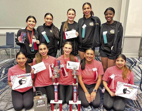 he 2024-2025 Tiger Doll Officers and Sergeants with their camp awards. Front Row L to R: Junior Lieutenant Violet Castaneda, Junior Lieutenant Morgan Zepeda, Captain Audrey Fisher, Senior Lieutenant Jalyssa Aguilar, Senior Lieutenant Dori Macedo. Back Row L to R: Head Sergeant Valeria Vega, Sergeant Haley Garcia, Sergeant Kenlee Jaggers, Sergeant Maggie Price, Sergeant Mayci Stoker COURTESY PHOTO