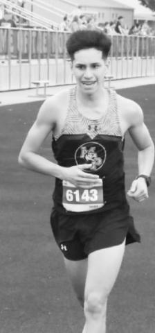 Daniel Robles sprints to the finish and takes first place. COURTESY PHOTO