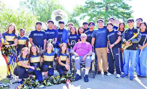 MPHS band members are all smiles as they pose for National Assisted Living week COURTESY PHOTO / MPHS