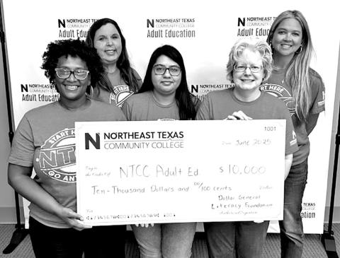 Pictured (from left): Fredia Thomas, NTCC Director of Adult Education; Carol Vandiver, Adult Education Instructional Coordinator; Maria Gomez, Adult Education Assistant; Sally Knight, TEAMS Data Coordinator; and Billi Jo Thomas, Associate Dean of Outreach Services. COURTESY PHOTO
