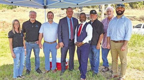 Jon Anderson held a small ceremony in celebration of the start of the development for their big project TRIBUNE PHOTO / NICOLE KIMBALL