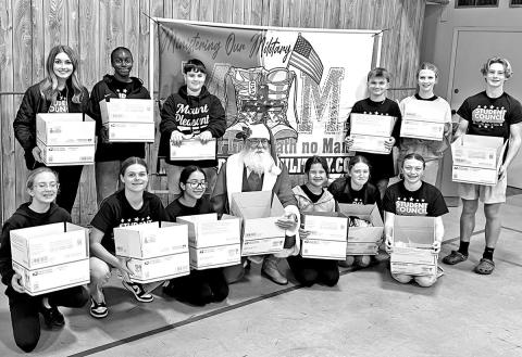 Chapel Hill Junior High Student Council Packs Care Packages for Deployed Troops