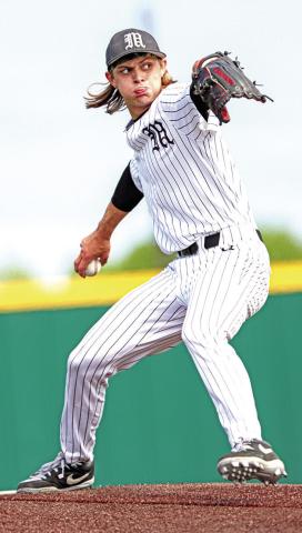 Bennett Wall delivers from the mound during the win against Whitehouse
