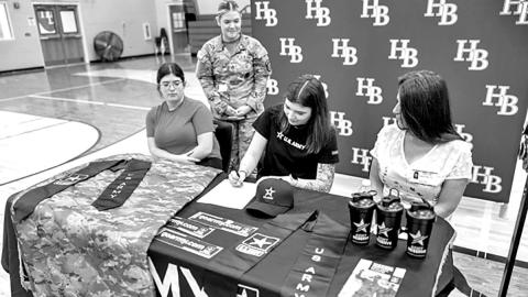 Local graduate Mia Morrow enlists in U.S. Army Reserves to serve as Military Police