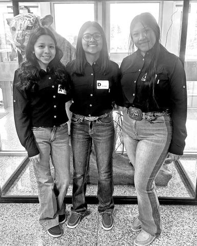 The Floriculture team (L to R) Evelyn Gomez, Emilia Santiago, and Kaelynn Carrillo