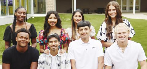 Homecoming King and Queen nominees. Front: Antez Jeffery, David Buendia, Daniel Adame, Harrison Wall; Back: Essence Hurndon, Briana Gonzales, Johana Perales, Ella Cross. COURTESY PHOTOS