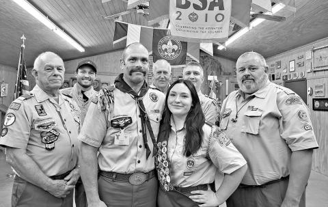Como-Pickton High School junior Hannah Ramsey is the first female Eagle Scout in the entire East Texas area. This region covers the entirety of Northeast Texas, with the headquarters in Tyler. Photo provided by the BSA Girl Troop 6209