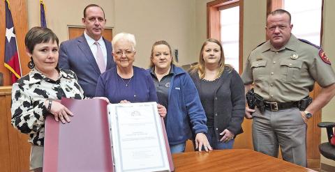 Deed book presented in memory of Danny Pat Crooks TRIBUNE PHOTOS / NICOLE KIMBALL