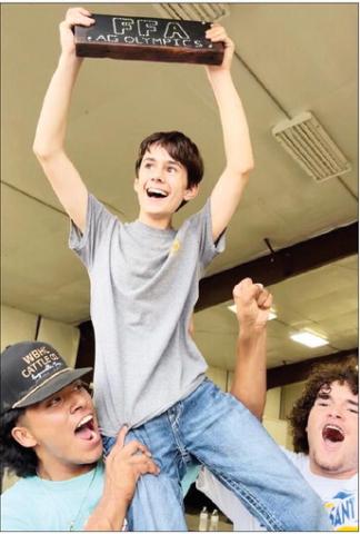 MPHS FFA members (L to R) Aurelio Santiago, Bowdrie Priefert and Corben Craig celebrate the win. COURTESY PHOTO