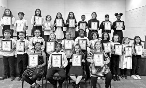 The 2023-2024 National Elementary Honor Society members from Frances Corprew Elementary School COURTESY PHOTO