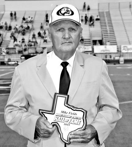 Mike Fields being inducted into the MPISD Athletic Hall of Fame in 2019 COURTESY PHOTO