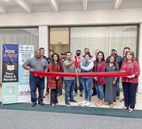 The Mount Pleasant - Titus County Chamber of Commerce celebrated a ribbon cutting with CADvibe, a business specializing in blueprints, constructive drawing, web design and graphic design. COURTESY PHOTO