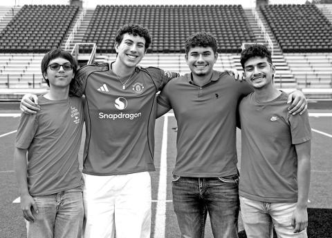 Seniors from left are President Julian Chancellor, Vice President Alessandro Greco, Secretary Alberto Avila and Treasurer Cristian Perez