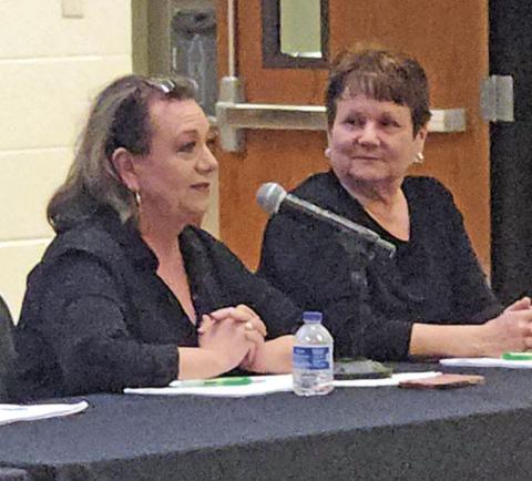 Council members Kelly Redfearn and Debbie Corbell talk about their positivity towards the growth of the town TRIBUNE PHOTO / NICOLE KIMBALL