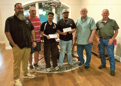 Left to right: Jason Jetton, Eddie Perritt, Yair Vega and Diego Martinez (award recipients), Erman Hensel and Tim Davis Courtesy photo