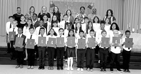The members of the 2024-2025 Campbell-Edwards-White NEHS Chapter of Vivian Fowler Elementary School COURTESY PHOTO